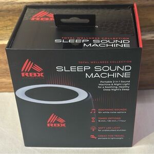 RBX Sleep Sound Machine Sealed Portable White Noise Night Light Wellness Gift